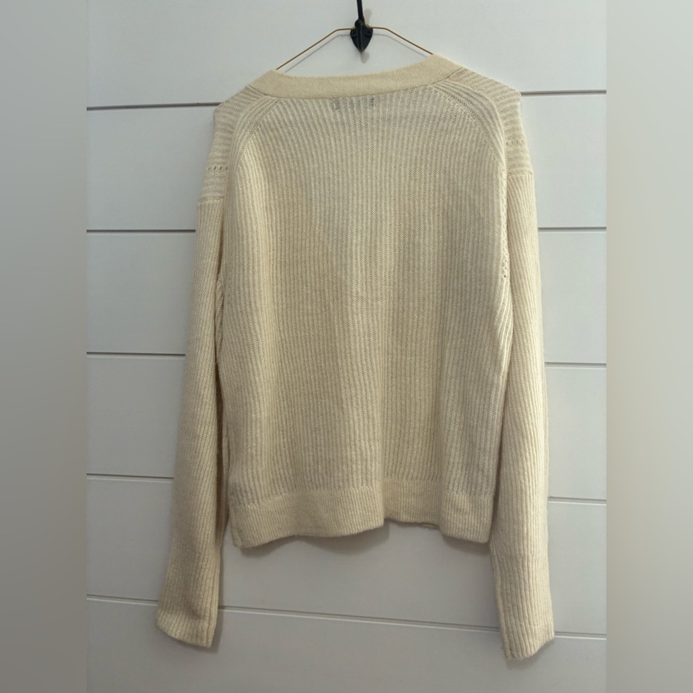 Quince Baby Alpaca-Wool Cropped Cardigan size M - Picture 13 of 14